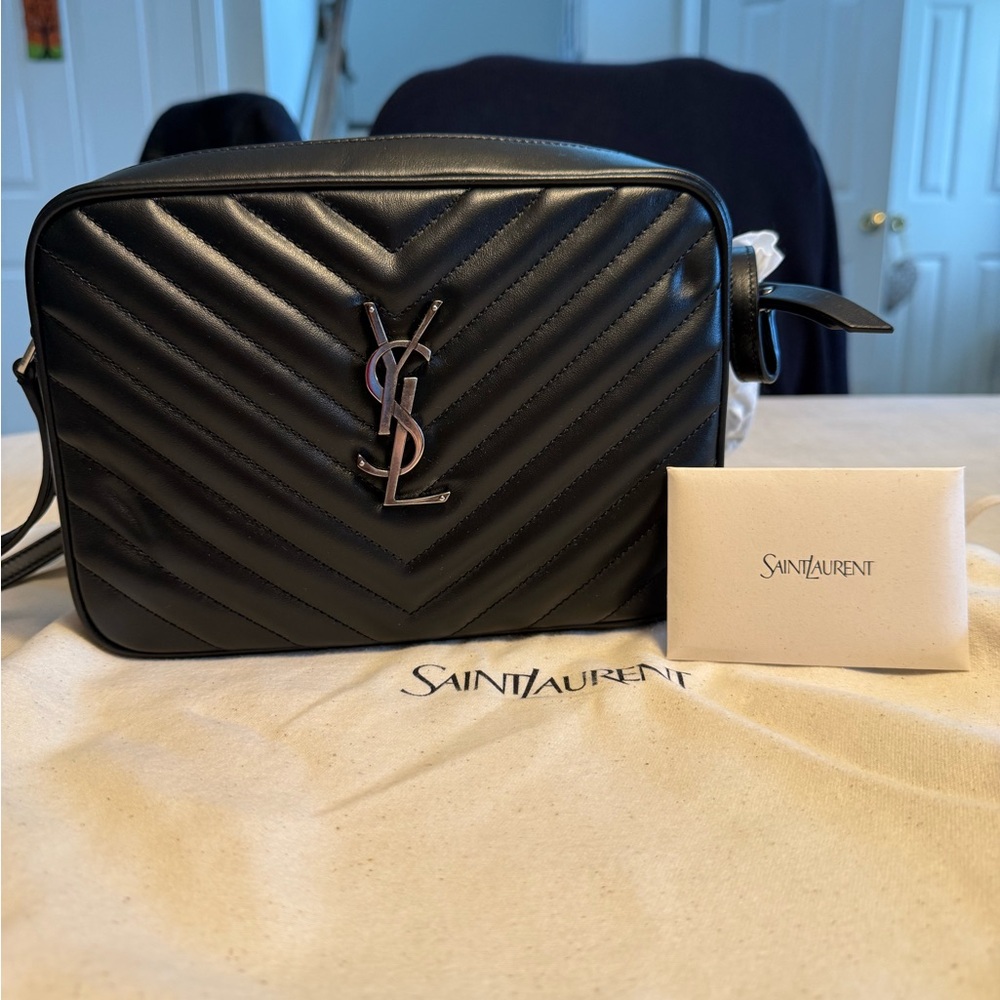 YSL Lou Monogram Leather Camera Crossbody Bag - Picture 2 of 8